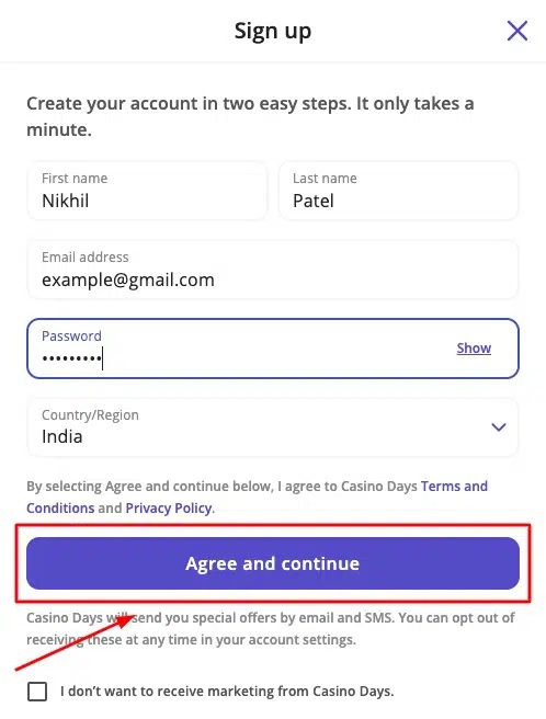 signup